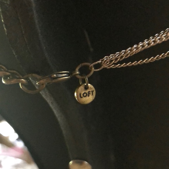 LOFT multi chain/pendant textured fashion necklace - Picture 5 of 5